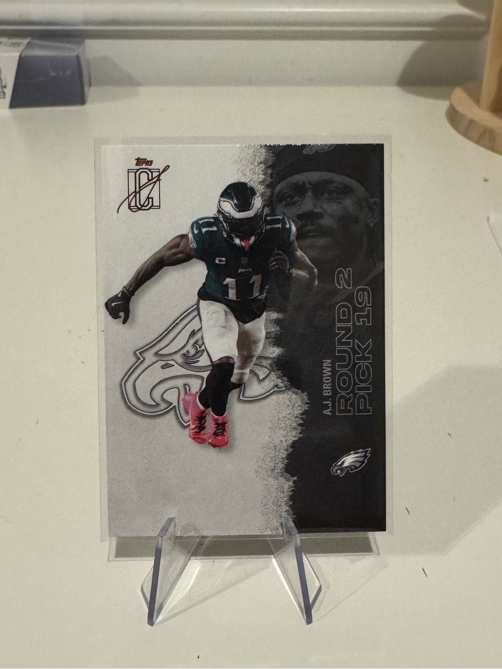 🔥 2025 AJ Brown Topps Signature Round 2 Pick 19 Card. #eagles